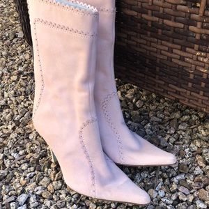 Cynthia Rowley Zeitgeist Pink Suede Boots. Used.